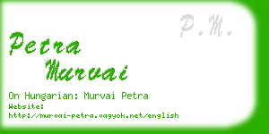 petra murvai business card